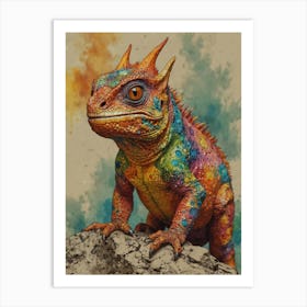 Colorful Lizard Art Print