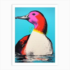 Andy Warhol Style Bird Canvasback 3 Art Print