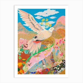 Maximalist Bird Painting Budgerigar 4 Art Print