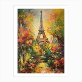 Eiffel Tower Paris France Monet Style 19 Art Print