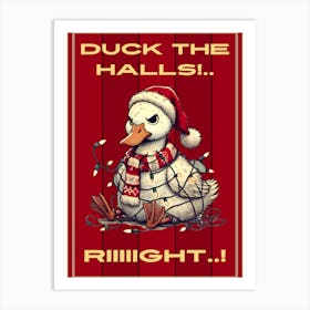 Deck the Halls Humor Art Print