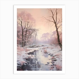 Dreamy Winter Painting Richmond Park England 2 Art Print