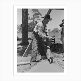 Farmer Emptying Slush From Well Which He Is Drilling With Cable Tools, Pie Town, New Mexico By Russell Lee Art Print