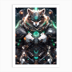 Futuristic Raccoon 2 Art Print