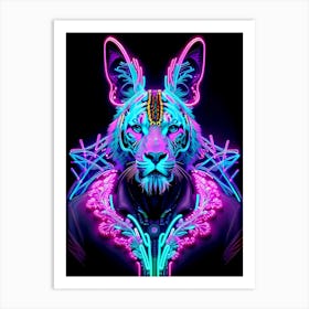 Neon Lynx Art Print