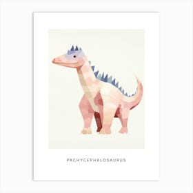 Nursery Dinosaur Art Pachycephalosaurus 2 Poster Art Print
