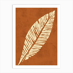 Leaf In The Sand Art Print