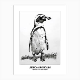 Penguin Standing Tall And Proud Poster Art Print