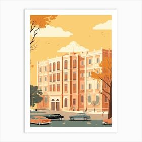 Ahmedabad India Travel Illustration 2 Art Print