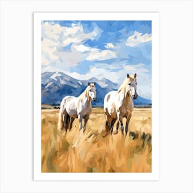 Horses Painting In Andes, Chile 1 Art Print