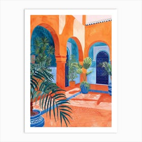 Moroccan Courtyard 1 Art Print