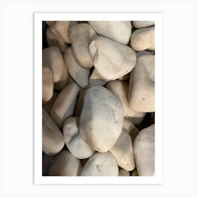 White Pebbles Art Print