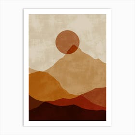 Abstract Mountain Landscape 3 Art Print