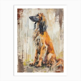 Afghan Hound Acrylic Painting 3 Art Print