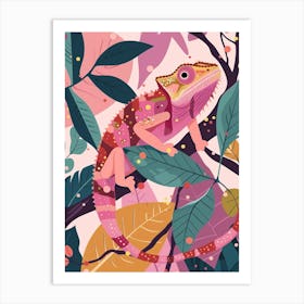 Pygmy Chameleon Modern Abstract Illustration 2 Art Print