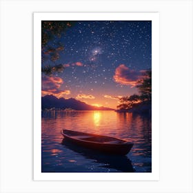 Starry Sky At Night 4 Art Print