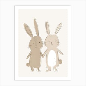 Cute Bunnies Kids and Nursery Art Print