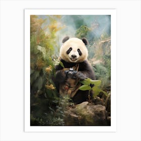 Panda Art Photographing Watercolour 3 Art Print