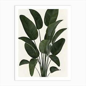 Palm Leaves In A Vase Art Print