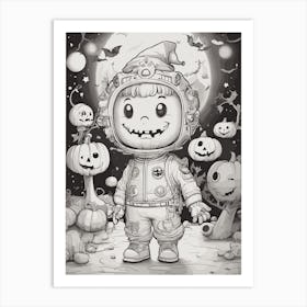 Halloween Kid Art Print