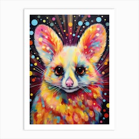  A Ringtail Possum Vibrant Paint Splash 1 Art Print