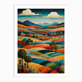 Quilted Landscape Art Print