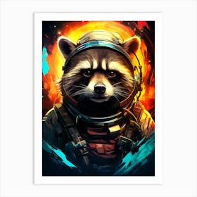 Raccoon In Space 1 Art Print