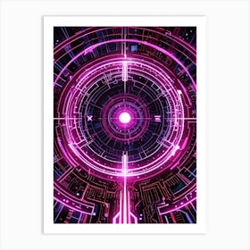 Futuristic Abstract Background Art Print