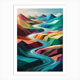 Abstract Landscape Painting 28 Art Print