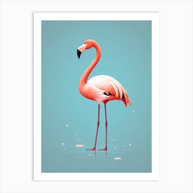 Simple Flamingo Palette Art Print