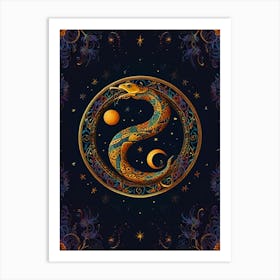 Occult Symbol Zodiac Art Print