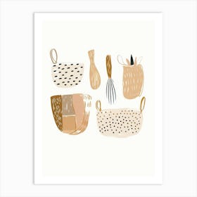 Baskets And Utensils 1 Art Print