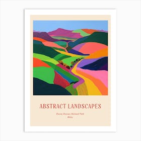 Colourful Abstract Brecon Beacons National Park Wales 3 Poster Art Print