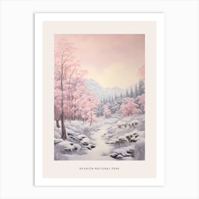 Dreamy Winter National Park Poster  Reunion National Park France 3 Art Print