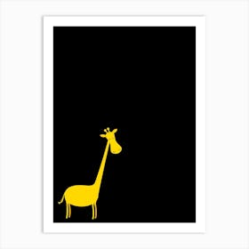 Small Contrast Giraffe Art Print