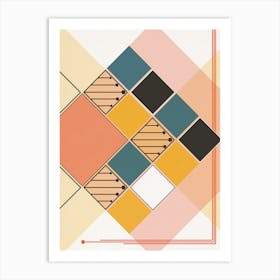 Bauhaus Colorful Board C Art Print