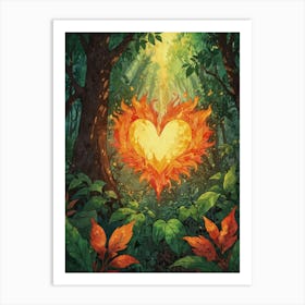 Heart Of Fire 18 Art Print