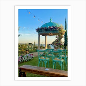 Gazebo In The Garden Art Print