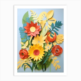 Paper Flower Bouquet Art Print