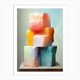 Stacked Blocks, Stones Art 2 Art Print