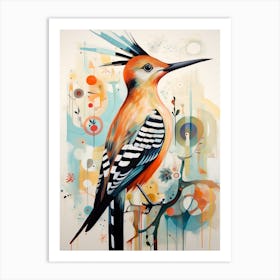 Bird Painting Collage Hoopoe 1 Art Print