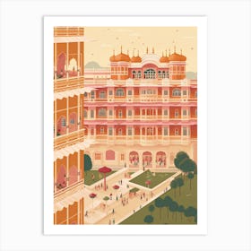 Jaipur India Travel Illustration 1 Art Print