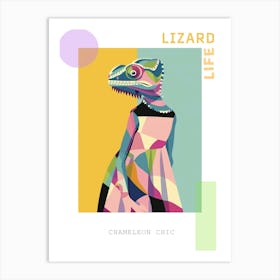 Chameleon In A Dress Modern Abstract Poster Art Print