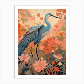 Great Blue Heron 2 Detailed Bird Painting Art Print