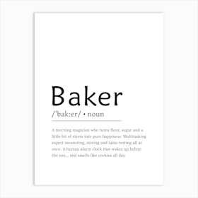 Baker Definition Poster - Dictionary Póster