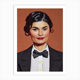 Audrey Tautou Illustration Movies Art Print