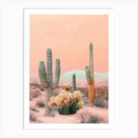 Cactus In The Desert 4 Art Print