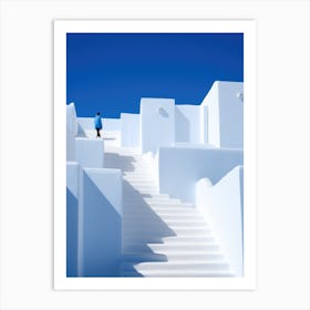 White Buildings In Mykonos Art Print