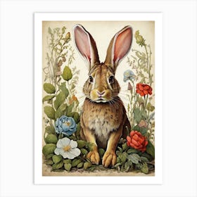 Rabbit In The Garden 1 Art Print