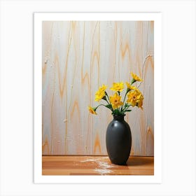 Vase Of Yellow Flowers Art Print